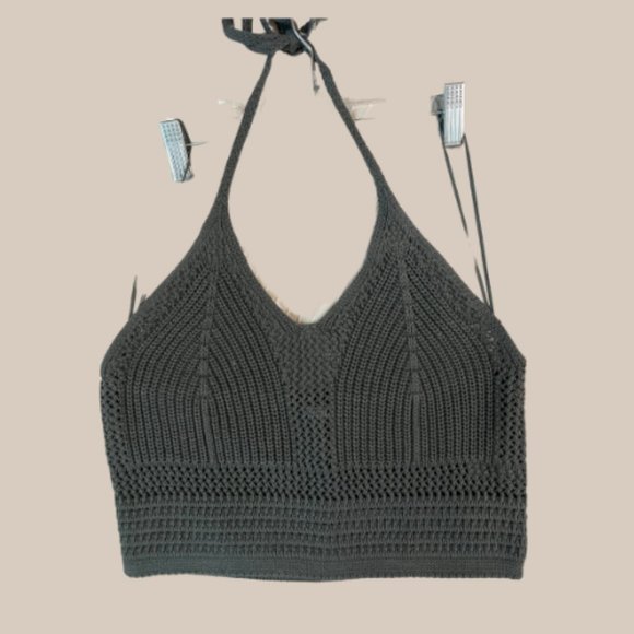 Aerie Crochet Halter Crop Top - Picture 3 of 5